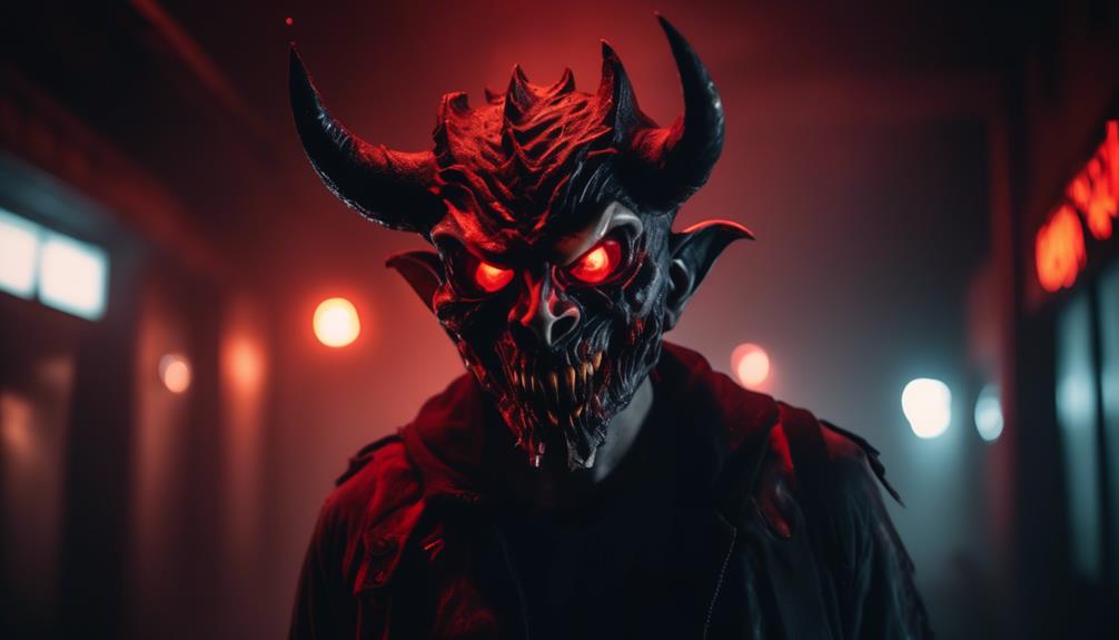 creepy realistic demon silicone mask